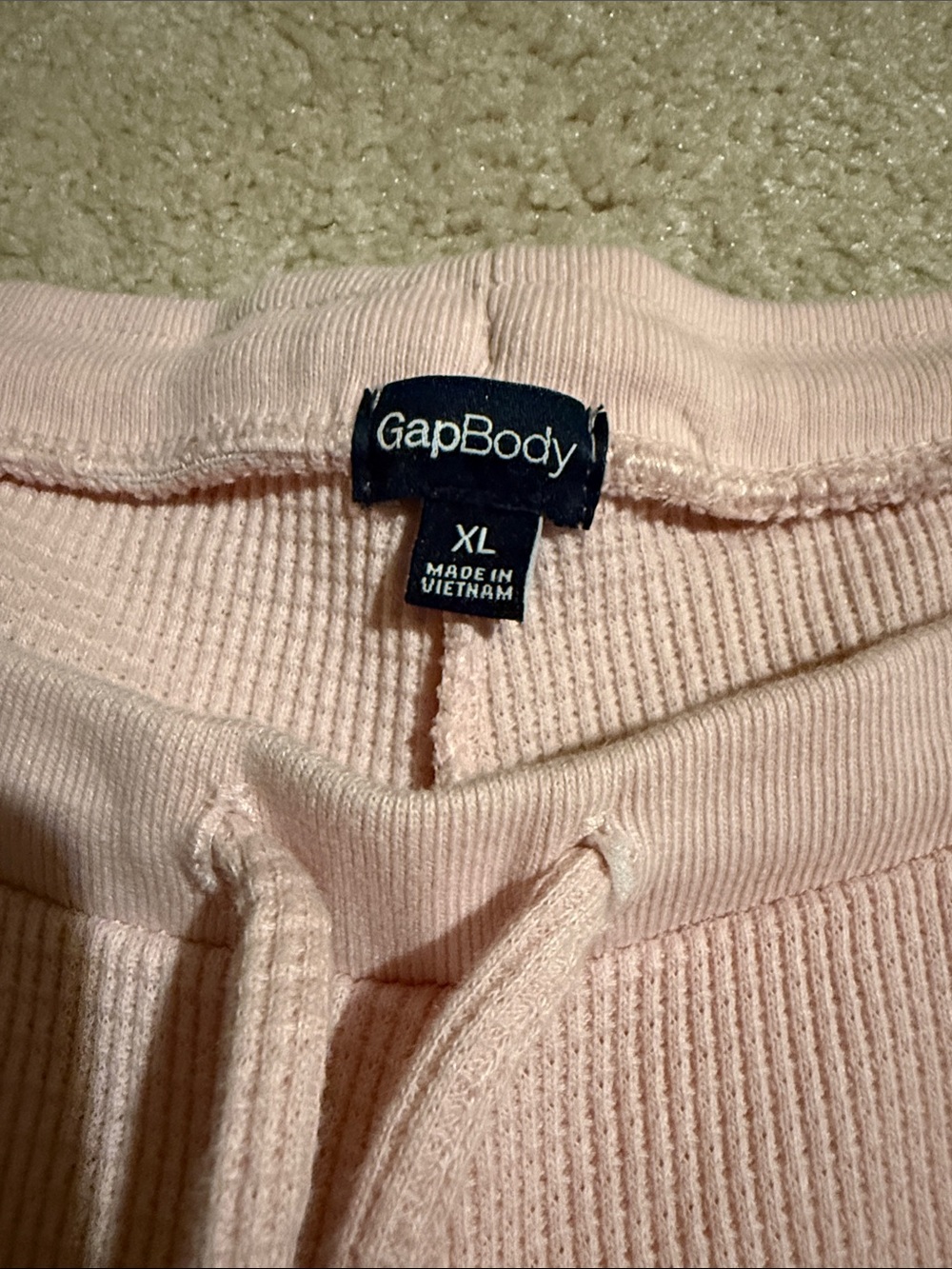 GapBody Soft Ribbed Wide-Leg Pajama Pants - Light Blush - Picture 2 of 10